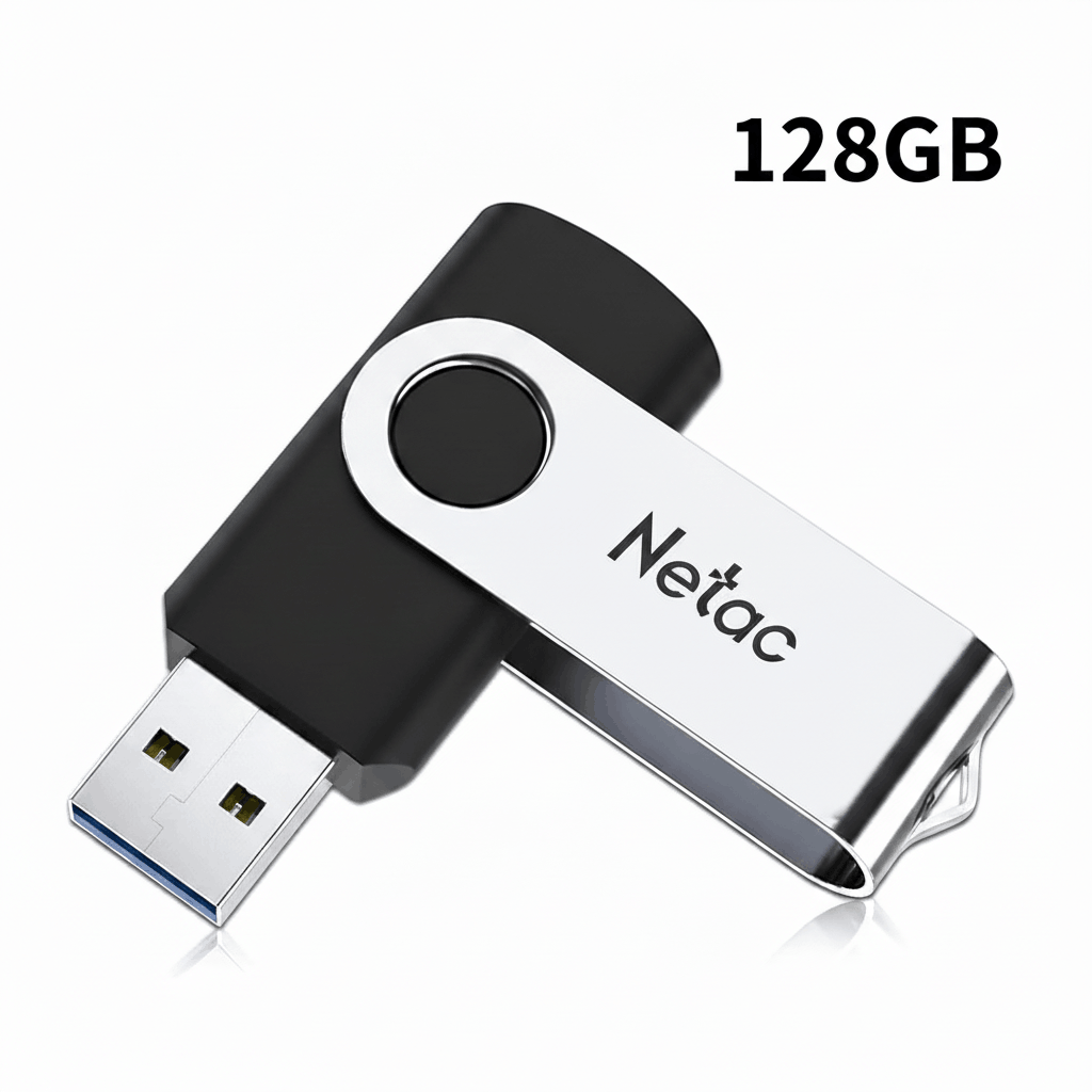 Netac 128GB USB flash drive with pre-installed classic game emulators and custom firmware for retro gaming systems
