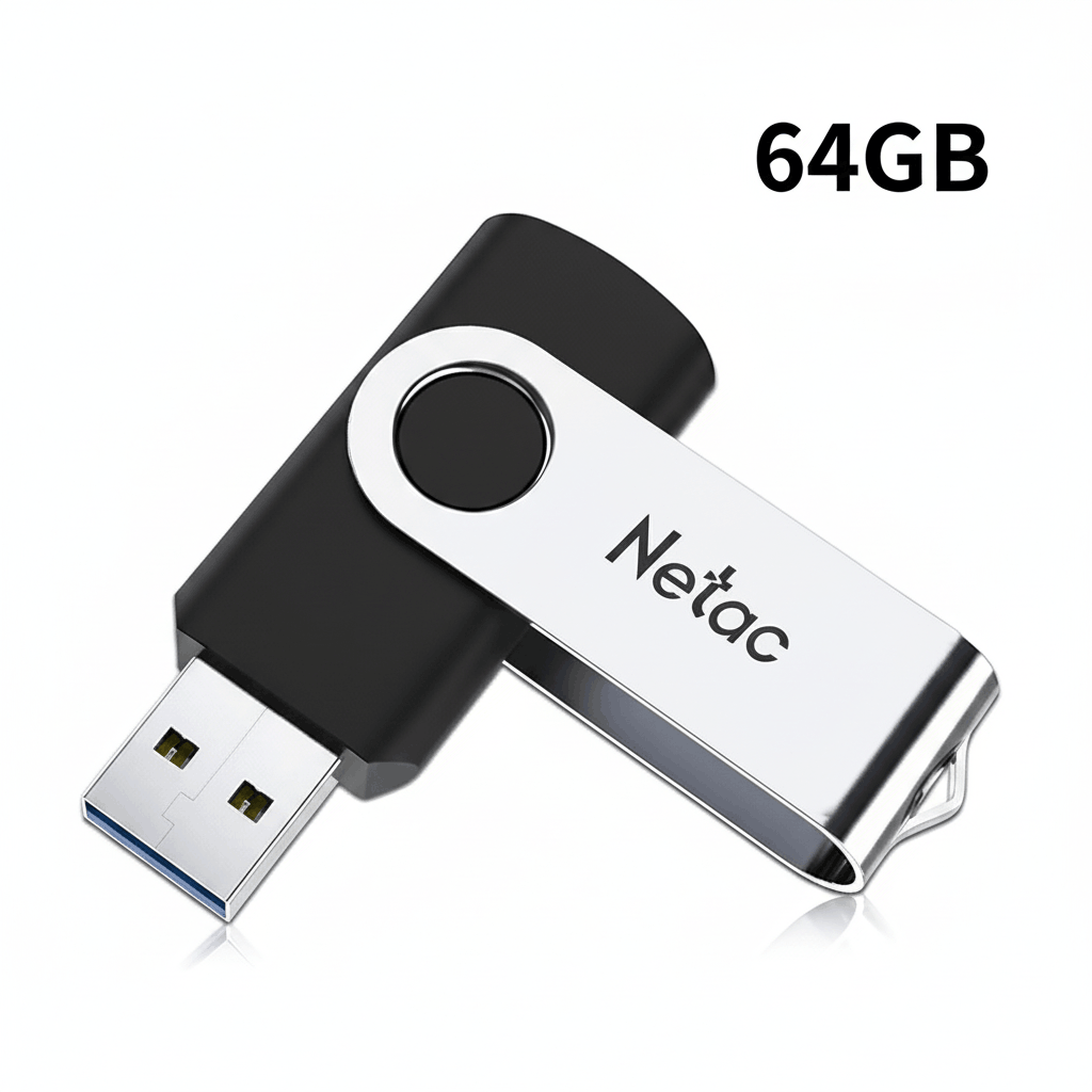 Netac 64GB USB flash drive with pre-installed retro game emulators and custom firmware for modded consoles
