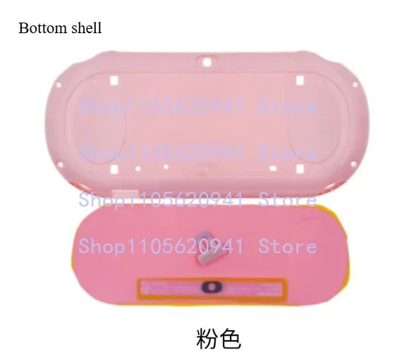 Pink PS Vita 2000 Slim replacement rear and bottom shell covers displayed on a white background - ModxGaming UK