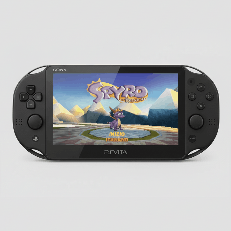 Black modded PS Vita playing Spyro - pre-loaded retro games console, 64-256GB UK