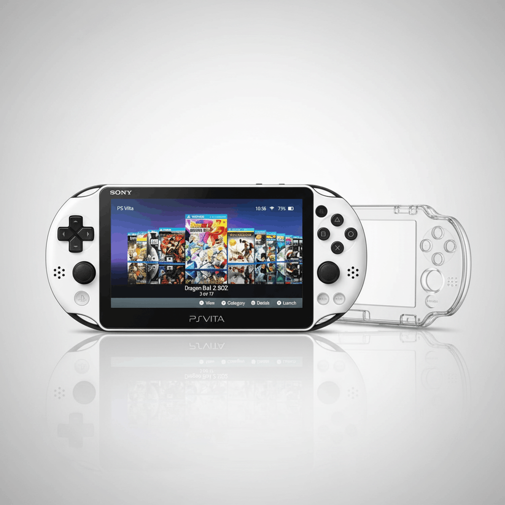 PS Vita modded console with clear case, custom firmware, 1000+ pre-installed games, emulators - gaming setup