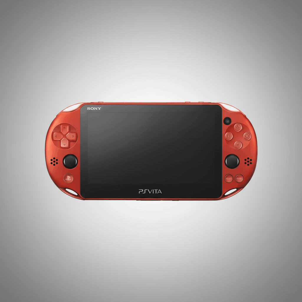 Red modded PS Vita - retro gaming portable console, pre-installed games, 64-256GB UK
