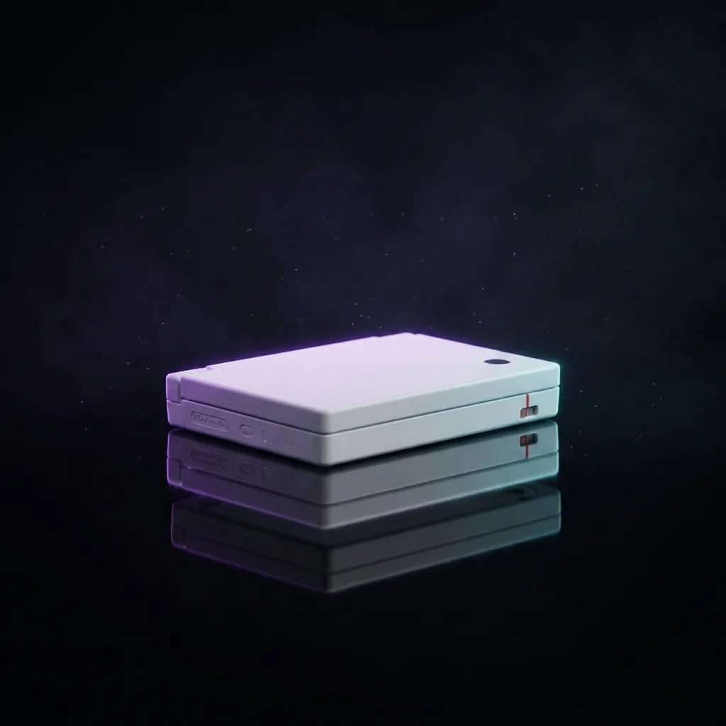 Wild Card white DSi replacement shell on a dark starfield, clean white console housing UK