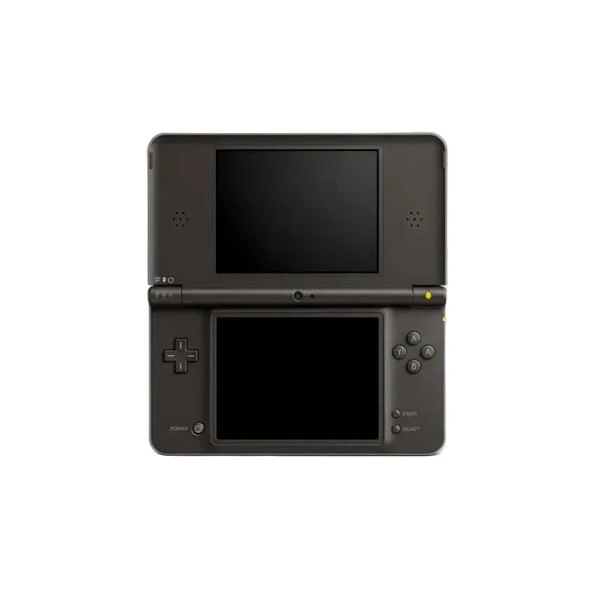 Modded Nintendo DSi XL black edition with custom firmware emulators and pre-installed games on SD card
