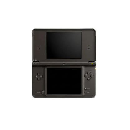 Modded Nintendo DSi XL black edition with custom firmware emulators and pre-installed games on SD card